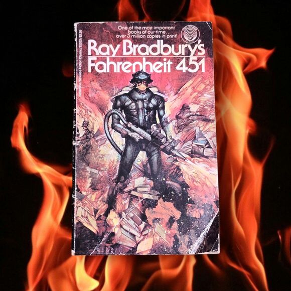 Fahrenheit 451 By Ray Bradbury Cover Art By Barron Storey Pb Science Fiction Vtg - Picture 1 of 6